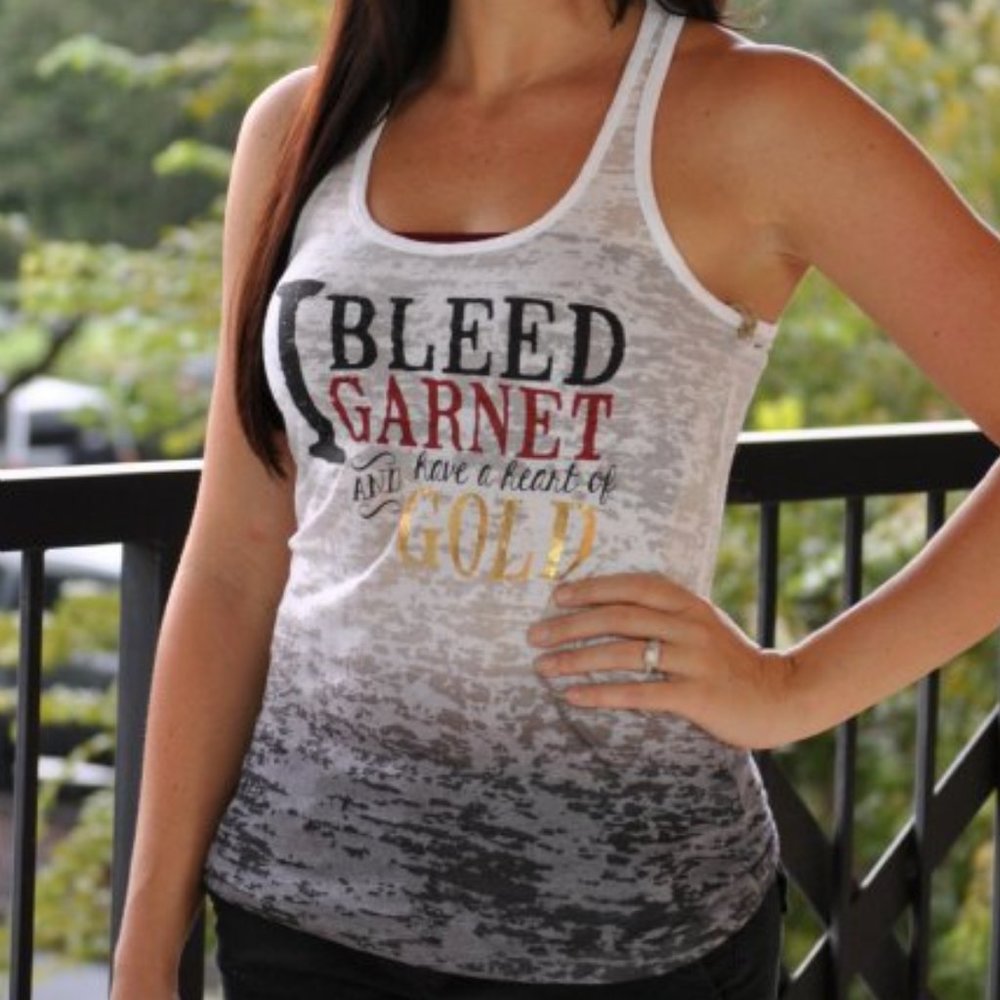 "I Bleed Garnet" Tank